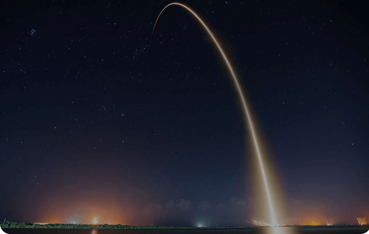 Rocket launching into space representing digital transformation